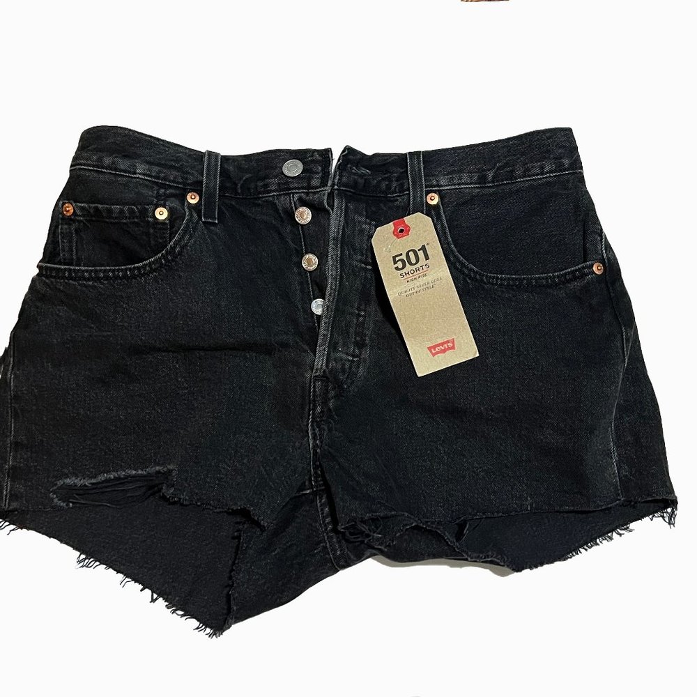 Levi's Black Shorts 501 - Picture 2 of 4